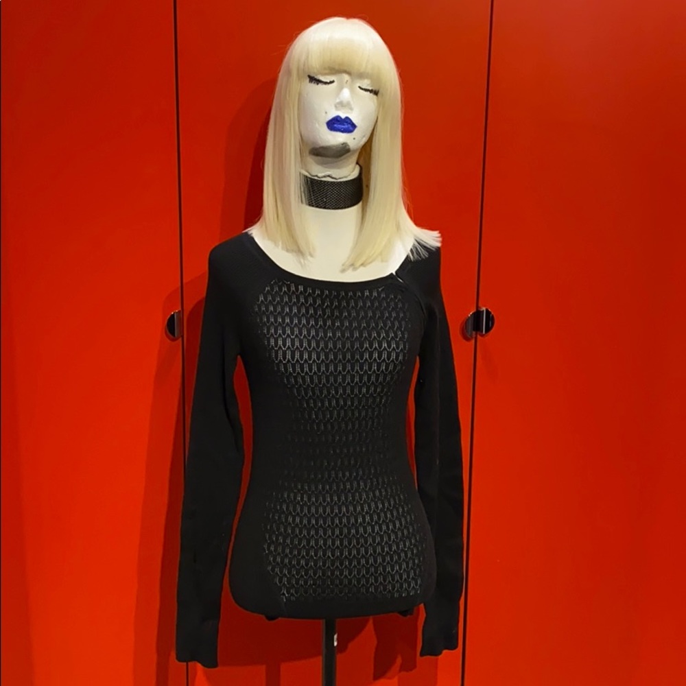 Victoria’s Secret black sweater with neck detail